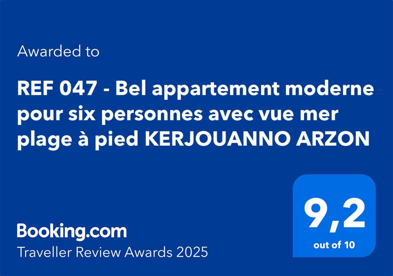 Ref 047 - Bel Appartement Moderne Pour Six Personnes Avec Vue Mer Plage A Pied Kerjouanno ארזון מראה חיצוני תמונה
